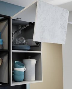 Кухонный барный шкаф Прованс, Ш800б/720 (Aventos HF), белый текстурный в Элисте - предосмотр 2