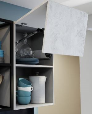 Кухонный барный шкаф Прованс, Ш800б/720 (Aventos HF), белый текстурный в Элисте - изображение 2