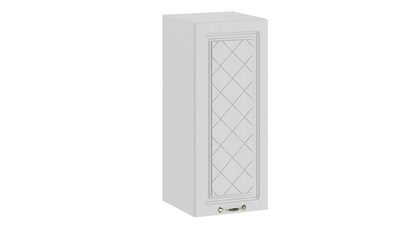 Настенный шкаф Бьянка 1В3 (Белый/Дуб белый) в Элисте - изображение
