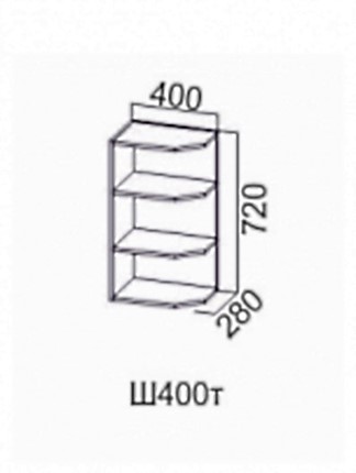 Шкаф настенный Модерн ш400т/720 в Элисте - изображение