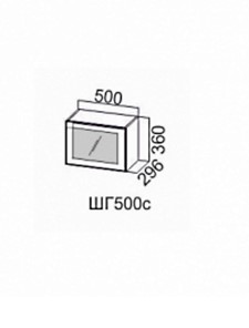 Кухонный шкаф Грейвуд, ШГ500c/360, дуб кремовый матовый в Элисте - предосмотр