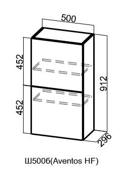 Кухонный барный шкаф Прованс, Ш500б/912 (Aventos HF), трюфель текстурный в Элисте - изображение