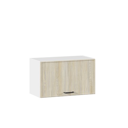 Шкаф навесной горизонтальный 600 Индиго ЛД 298.710.000.035, Белый/Дуб Мадейра топаз в Элисте - изображение