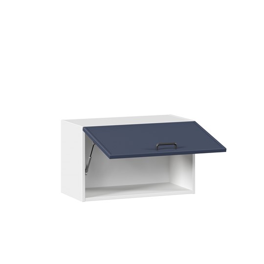 Горизонтальный настенный шкаф 600 Индиго ЛД 298.710.000.119, Белый/Тёмно-синий в Элисте - изображение 1