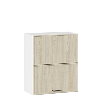 Шкаф горизонтальный на кухню 600 комбинированный Индиго ЛД 298.970.000.041, Белый/Дуб Мадейра топаз в Элисте - изображение