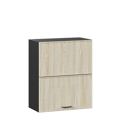 Горизонтальный кухонный шкаф 600 комбинированный Индиго ЛД 298.970.000.083, Чёрный/Дуб Мадейра топаз в Элисте - изображение