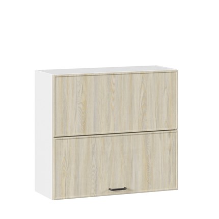 Шкаф кухонный горизонтальный 800 Индиго ЛД 298.980.000.042, Белый/Дуб Мадейра топаз в Элисте - изображение