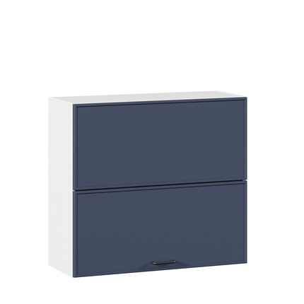 Шкаф кухонный горизонтальный 800 Индиго ЛД 298.980.000.126, Белый/Тёмно-синий в Элисте - изображение
