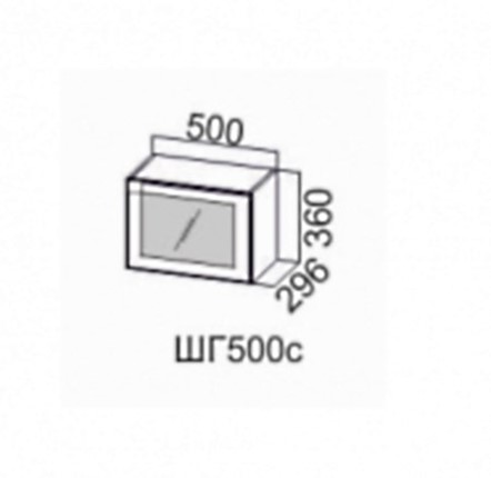 Шкаф на кухню Модерн шг500c/360 в Элисте - изображение