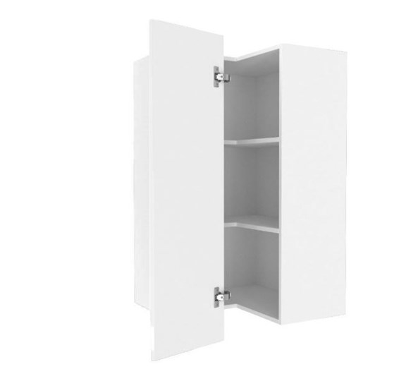 Шкаф кухонный угловой высокий Шервуд, ЛД 281.570.000.170, белый/белый глянец в Элисте - изображение 1
