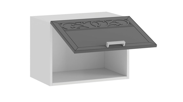 Кухонный навесной шкаф Долорес 1В5Г (Белый/Титан) в Элисте - изображение 1