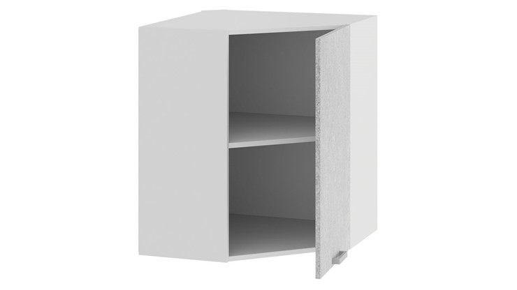 Кухонный угловой шкаф Гранита 1В6У (Белый/Бетон снежный) в Элисте - изображение 1