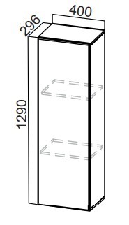Шкаф-надстройка Стайл, ПН400(720/296), МДФ в Элисте - изображение