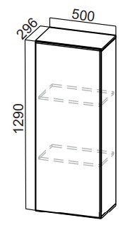Кухонный пенал-надстройка Стайл, ПН500(720/296), МДФ в Элисте - изображение