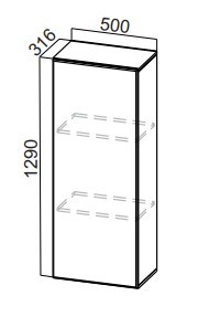 Шкаф-надстройка Стайл, ПН500(720/316), МДФ в Элисте - изображение