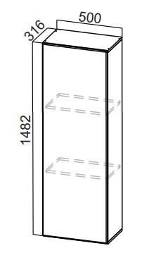 Шкаф-надстройка Стайл, ПН500(912/316), МДФ в Элисте - изображение