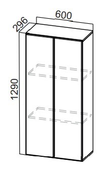 Шкаф-надстройка Стайл, ПН600(720/296), МДФ в Элисте - изображение