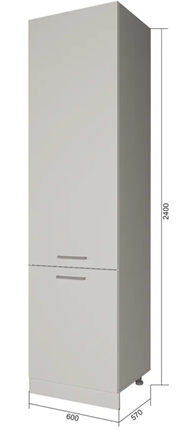 Пенал кухонный П9 1, Серый/Антрацит в Элисте - изображение