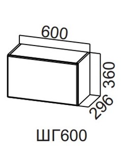 Кухонный шкаф Бостон ШГ6000/360, корпус белый, фасад МДФ белый глянец в Элисте