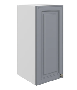 Шкаф на кухню Мишель L300 H720 (1 дв. гл.) эмаль (белый/серый) в Элисте