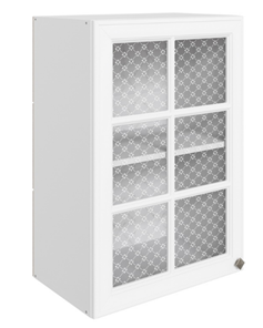 Шкаф на кухню Мишель L500 H720 (1 дв. реш.) эмаль (белый/белый) в Элисте - предосмотр