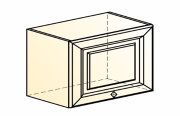 Навесной кухонный шкаф Мишель L500 Н360 (1 дв. гл.) эмаль (белый/белый) в Элисте - предосмотр 1