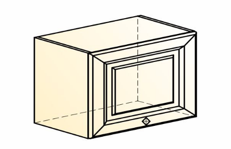 Навесной кухонный шкаф Мишель L500 Н360 (1 дв. гл.) эмаль (белый/белый) в Элисте - изображение 1