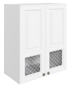 Кухонный шкаф Мишель L600 H720 (2 дв. окош.) эмаль (белый/белый) в Элисте
