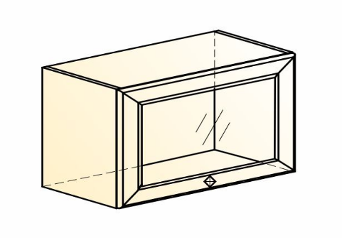 Кухонный навесной шкаф Мишель L600 Н360 (1 дв. рам.) эмаль (белый/белый) в Элисте - изображение 1