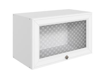 Кухонный навесной шкаф Мишель L600 Н360 (1 дв. рам.) эмаль (белый/белый) в Элисте - предосмотр
