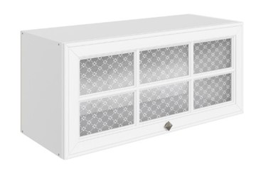 Кухонный навесной шкаф Мишель L800 Н360 (1 дв. реш.) эмаль (белый/белый) в Элисте - предосмотр