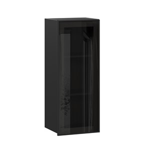 Кухонный шкаф Паола ЛД 590.420.000.078 400 высокий стекло (Черный/Чёрный) в Элисте