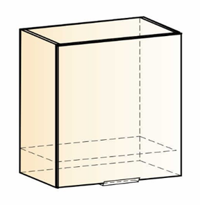 Шкаф на кухню Стоун L600 Н566 (1 дв. гл.) (белый/оникс софттач) в Элисте - предосмотр 1