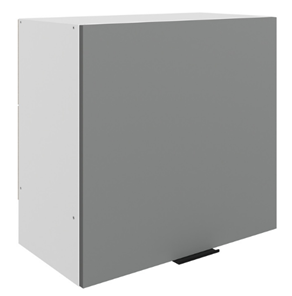Шкаф на кухню Стоун L600 Н566 (1 дв. гл.) (белый/оникс софттач) в Элисте - предосмотр