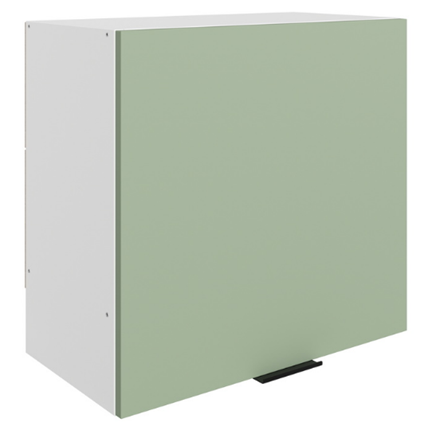 Шкаф навесной под вытяжку Стоун L600 Н566 (1 дв. гл.) (белый/полынь софттач) в Элисте - изображение