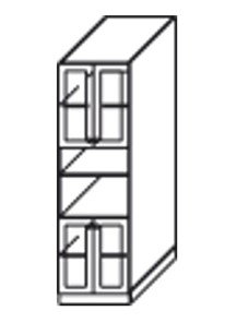 Кухонный шкаф-пенал Верона хозяйственный под технику 2070*600*570мм, глянец/софт в Элисте