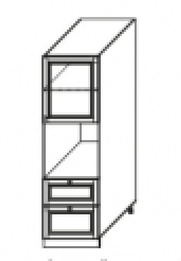 Кухонный шкаф Верона хозяйственный В-5 2340*600*580мм, матовый в Элисте - изображение