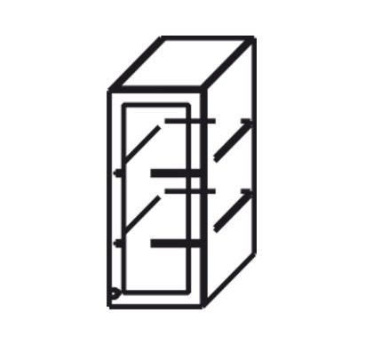 Кухонный шкаф Верона настенный однодверный с полкой  918*450*320 мм, глянец/софт в Элисте - изображение