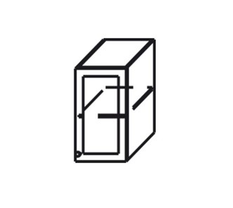Кухонный шкаф Верона настенный однодверный с полкой 718*200*320 мм, глянец/софт в Элисте