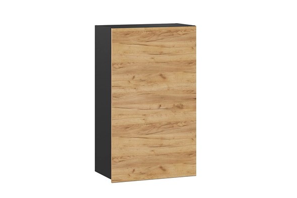 Кухонный высокий шкаф 600, Шервуд, ЛД 281.450.000.037, дуб золотой/черный в Элисте - изображение