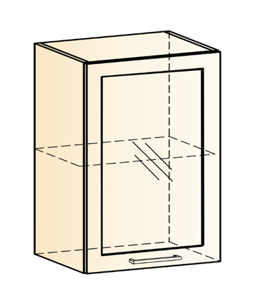 Кухонный навесной шкаф Яна L500 Н720 (1 дв. рам.) в Элисте - изображение