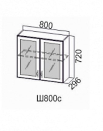 Шкаф навесной Модерн ш800с/720 в Элисте - изображение