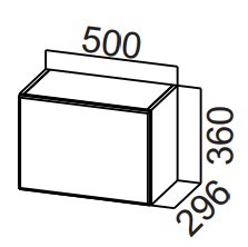 Кухонный навесной шкаф Стайл, ШГ500/360 горизонтальный, МДФ в Элисте - предосмотр