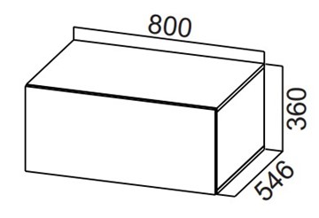 Кухонный навесной шкаф Стайл, ШГ800г/360 горизонтальный, МДФ в Элисте