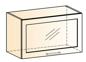 Шкаф навесной Яна L600 Н360 (1 дв. рам.) в Элисте - предосмотр