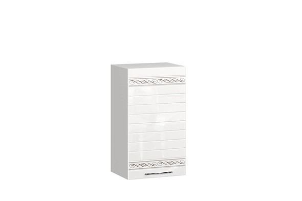 Навесной кухонный шкаф Анастасия 400 007.061.000 белый глянец в Элисте - изображение