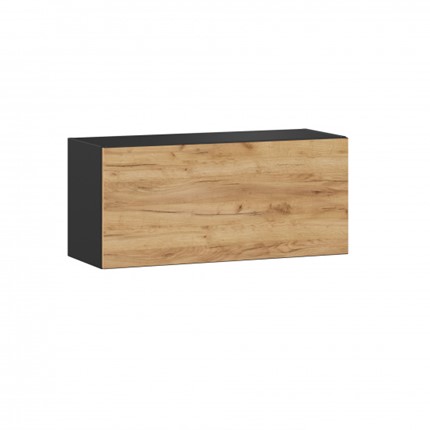Шкаф на кухню 800 горизонтальный, Шервуд, ЛД 281.750.000.045, дуб золотой/черный в Элисте - изображение