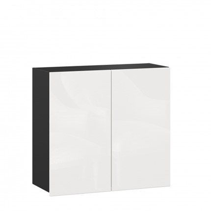 Шкаф на кухню 800, Шервуд, ЛД 281.360.000.074, черный/белый глянец в Элисте - изображение