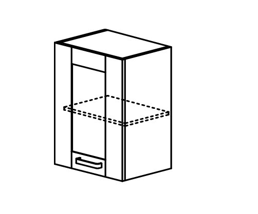 Шкаф кухонный Квадро настенный однодверный с полкой 718*500*320 мм в Элисте - изображение