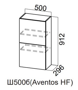 Шкаф навесной на кухню Модерн New барный, Ш500б(Aventos HF)/912, МДФ в Элисте